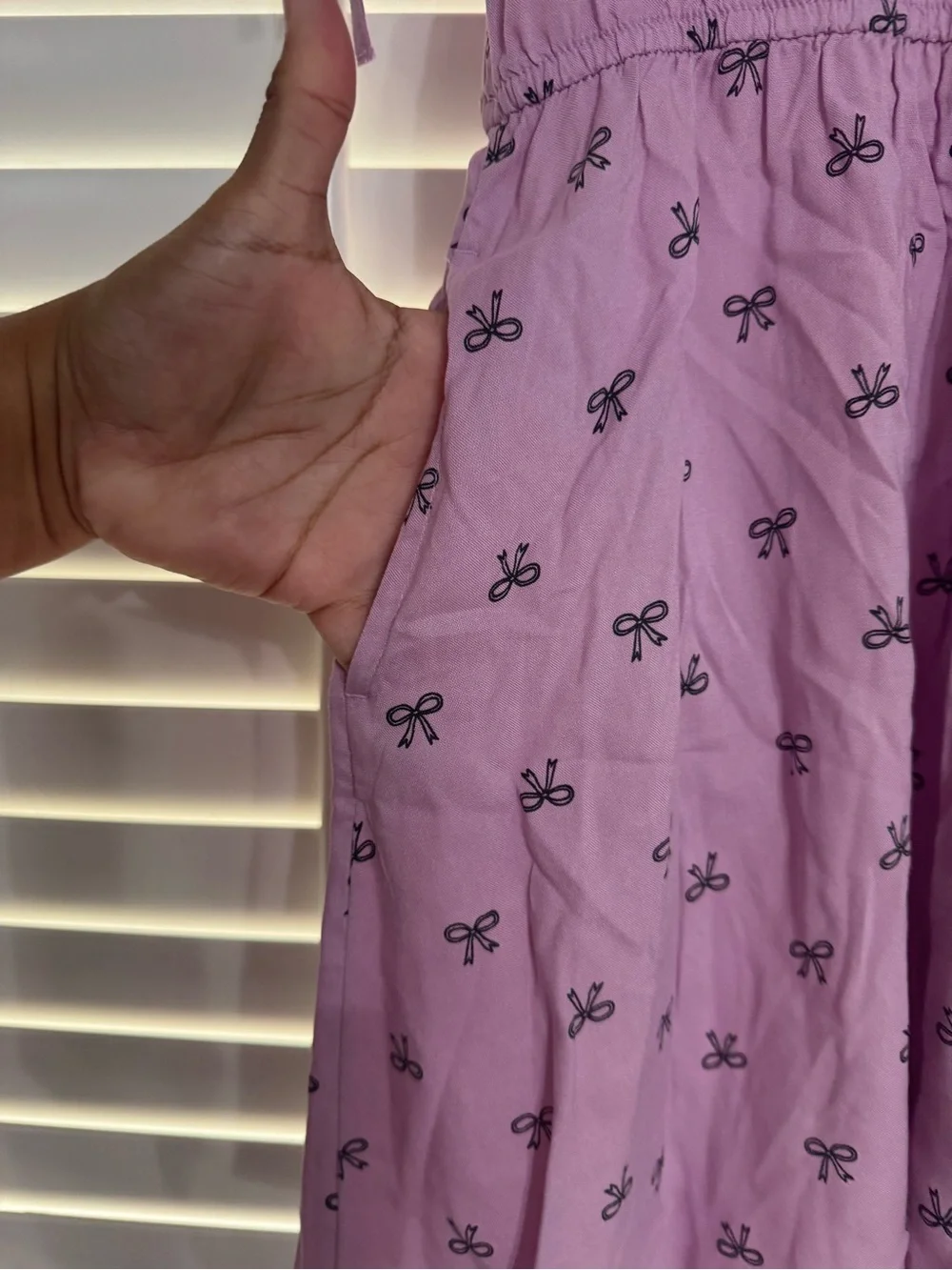 Target Lavender Tie-Sleeve Dress with Black Bow Print